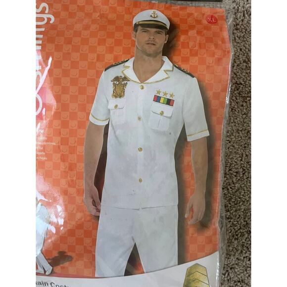 HALLOWEEN COSTUME NAVY CAPTAIN MEN SIZE XXL TRICK OR TREAT VERSATILE - Picture 11 of 14